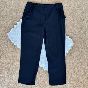 Zara Navy Blue Dress Pants with Frilly Pockets (Basic Collection)